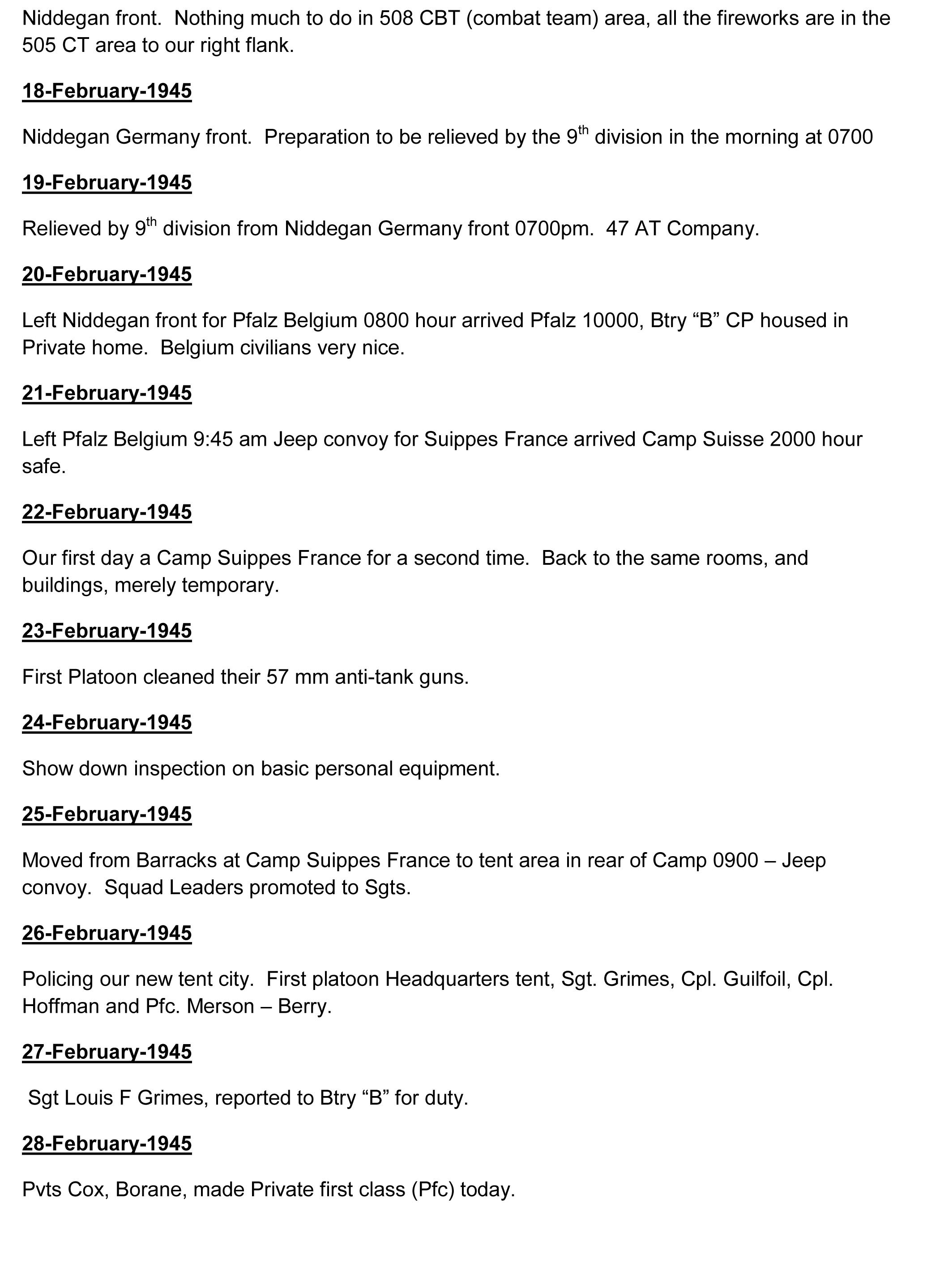 S/Sgt. Harry G. Berry's War Diary 1942-1945